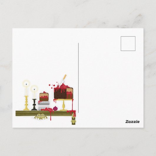 Halloween Alice im Wunderland Postkarte (Rückseite)