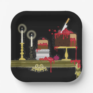 Halloween Alice im Wunderland Teezeiteller Pappteller