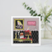 Halloween Alice in der Wunderland-Teezeit Einladung (Stehend Vorderseite)