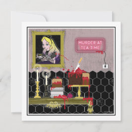Halloween Alice in der Wunderland-Teezeit Einladung