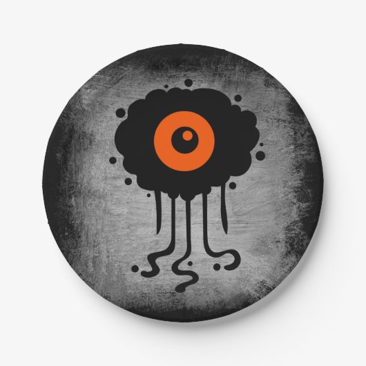 Halloween Alien Cyclops Pappteller (Vorderseite)