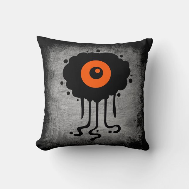 Halloween Alien Cyclops Throw Kissen (Vorderseite)