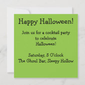 Halloween-Alien-Mosaik Einladung (Rückseite)