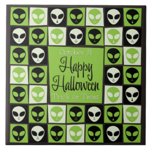 Halloween-Alien-Mosaik Fliese