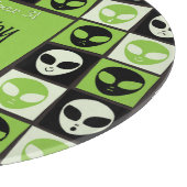 Halloween-Alien-Mosaik Schneidebrett (Ecke)