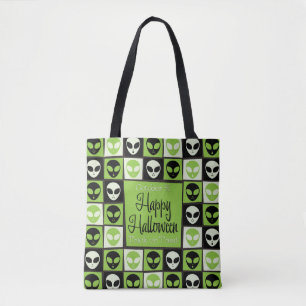 Halloween-Alien-Mosaik Tasche