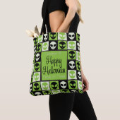 Halloween-Alien-Mosaik Tasche (Von Nahem)