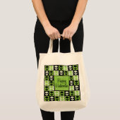 Halloween-Alien-Mosaik Tragetasche (Vorderseite (Produkt))
