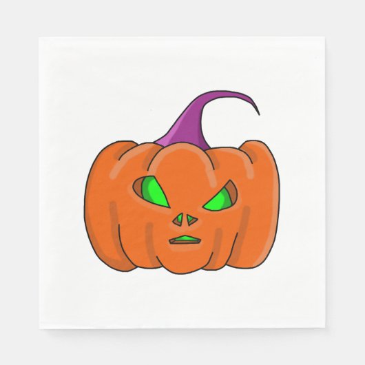 Halloween Alien Pumpkin Serviette (Vorderseite)