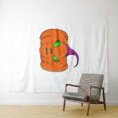 Halloween Alien Pumpkin Wandteppich (Beispiel (Horizontal))