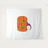 Halloween Alien Pumpkin Wandteppich (Vorderseite (Horizontal))