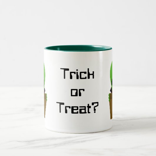 Halloween Alien Vampire Zweifarbige Tasse (Mittel)
