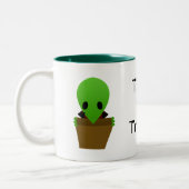 Halloween Alien Vampire Zweifarbige Tasse (Links)