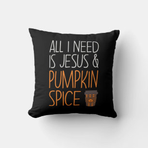 Halloween All I Need is Jesus And Pumpkin Birthday Kissen