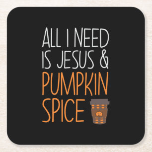 Halloween All I Need is Jesus And Pumpkin Birthday Rechteckiger Pappuntersetzer
