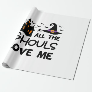 Halloween Alle Ghouls Liebe Ich Geburtstag Geschenkpapier