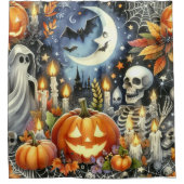 Halloween Alles Muster Duschvorhang (Vorderseite)