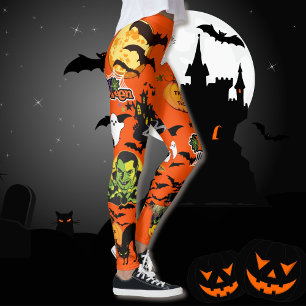Halloween Alles Süße Leggings Hexe Geist Fledermau