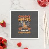 Halloween-Alpaka-Nacht Serviette (Beispiel)