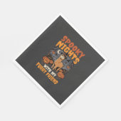Halloween-Alpaka-Nacht Serviette (Ecke)