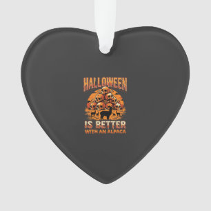 Halloween-Alpaka-Schädelhaufen Retro-Horror-Design Ornament