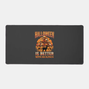 Halloween-Alpaka-Schädelhaufen Retro-Horror-Design Schreibtischunterlage