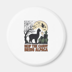 Halloween-Alpaka-Shirt Süß Gruselig Vintage Tier Magnet