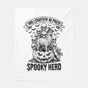 Halloween-Alpaka-Shirt Vintage-Totenkopf-Kürbis-De Fleecedecke