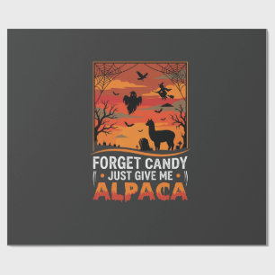 Halloween Alpaka Vergiss Süßigkeiten Gruseliger Ve Geschenkpapier