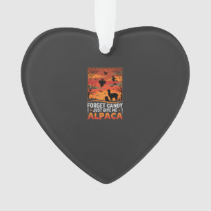 Halloween Alpaka Vergiss Süßigkeiten Gruseliger Ve Ornament