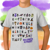 Halloween Alphabet Kids Tshirt