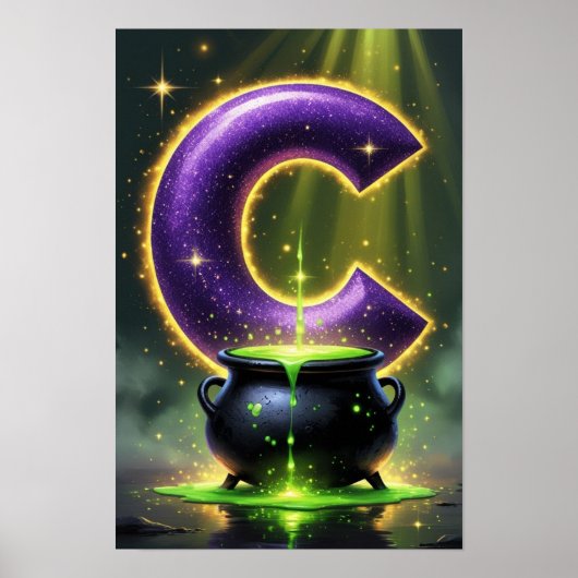 Halloween Alphabet Kinder ABC Buchstabe C Poster (Vorne)