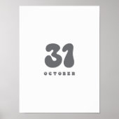 Halloween am 31. Oktober Poster (Vorne)