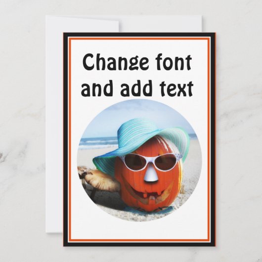 Halloween am Strand Karte (Vorderseite)