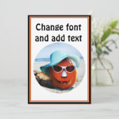 Halloween am Strand Karte (Stehend Vorderseite)