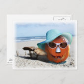 Halloween am Strand Postkarte (Vorne/Hinten)