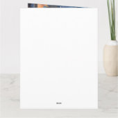 Halloween American Akita mit Pumpkins Beängstigend Karte (Rückseite)