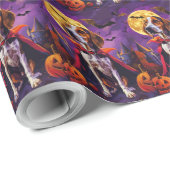 Halloween American English Foxhound Pumpkin Beängs Geschenkpapier (Rolleneckpunkt)