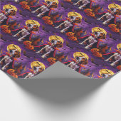 Halloween American English Foxhound Pumpkin Beängs Geschenkpapier (Ecke)