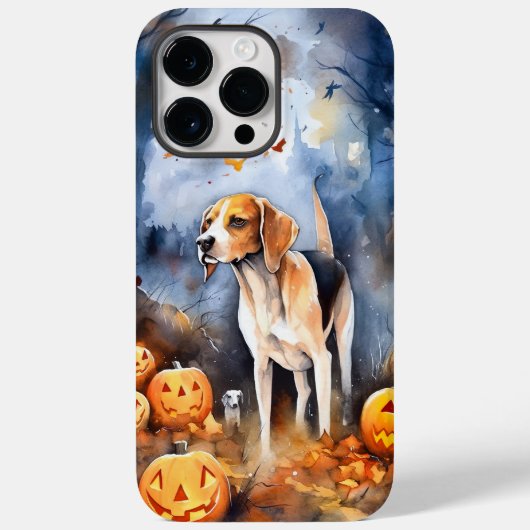 Halloween American English Foxhound with Pumpkins Case-Mate iPhone Hülle (Rückseite)