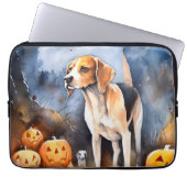 Halloween American English Foxhound with Pumpkins Laptopschutzhülle (Vorderseite)