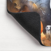 Halloween American English Foxhound with Pumpkins Mousepad (Ecke)