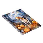 Halloween American English Foxhound with Pumpkins Notizblock (Rechte Seite)