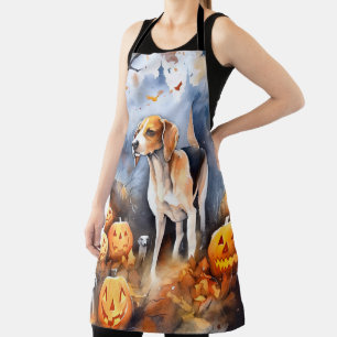 Halloween American English Foxhound with Pumpkins Schürze