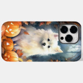 Halloween American Eskimo mit Pumpkins Beängstigen Case-Mate iPhone Hülle (Rückseite (Horizontal))