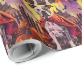Halloween American Staffordshire Pumpkins Beängsti Geschenkpapier (Rolleneckpunkt)