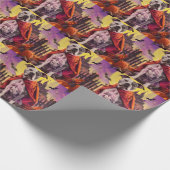 Halloween American Staffordshire Pumpkins Beängsti Geschenkpapier (Ecke)