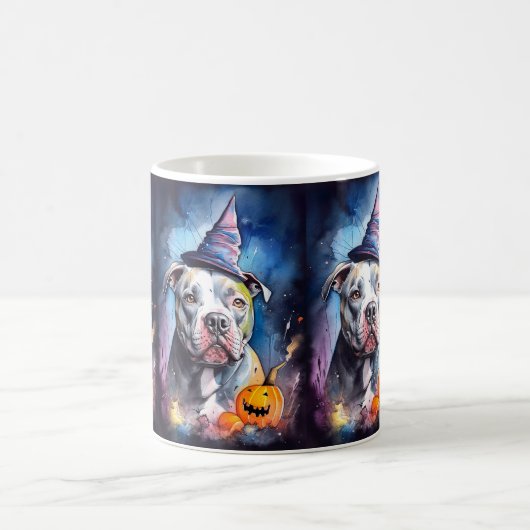Halloween American Staffordshire with Pumpkins Kaffeetasse (Mittel)