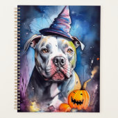 Halloween American Staffordshire with Pumpkins Planer (Vorderseite)