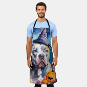 Halloween American Staffordshire with Pumpkins Schürze (Getragen)